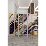 Fupe Shop Doğal Ağaç, Ara Bölme, Paravan, Oda Bölücü Paravan, Dekor, Epilasyon Kuaför Oda Bölme, Ofis Ara Bölme - 220X180 - Lacivert