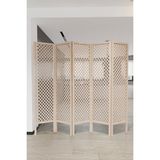 Fupe Shop Doğal Ahşap Seperatör 5 Kanat Paravan 000086 - 180X180 - Meşe