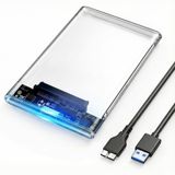 Furalis 2.5" SATA HDD/SSD Harici Disk Kutusu - USB 3.0 Micro-B 5Gbps’e Kadar Hız - 4TB’a Kadar Destek - Windows/Mac/Linux Uyumlu - Taşınabilir Şeffaf Harddisk Kutusu