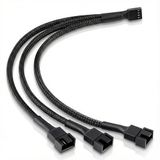 Furalis 4 Pin Fan Çoklayıcı Y Kablo - 1’den 3’e Splitter - 1x 4-Pin + 2x 3-Pin Çıkış - 4 Pin PWM / 3 Pin DC Uyumlu - 26 cm