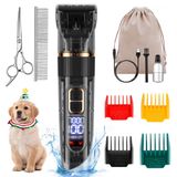 FURBONA LED Ekranlı Köpek Bakım Kiti - 3 Hızlı, Düşük Gürültü, Şarj Edilebilir, Köpekler için Su Geçirmez Kesme Makineleri Kediler Kalın Kabanlar ile Büyük Evcil Hayvanlar