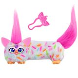 Furby DJ Furblets Berry-Cup-Cake Mini Elektronik Pelüş Oyuncak | Eğlenceli Uzatılabilir Ses Efektleri ve Müzikler | Furbish Konuşur | Beyaz ve Pembe