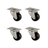 Furç Tablalı Bilyalı Teker - 32Mm - Siyah Hks233 - 4 Adet