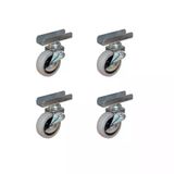 Furç Uzun-Sunta Bilyalı Teker (Frenli) - 20X50 - Gri - 18Mm Hks185 - 4 Adet