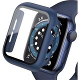 Furenfa Apple Watch 7 (45 Mm) Uyumlu Nike Kılıf Kasa ve Ekran Koruyucu 360 Tam Koruma - Lacivert