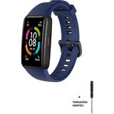 Furenfa Huawei Band 6 ve Honor Band 6 Uyumlu Soft Silikon Kordon Kayış - Gece Mavisi
