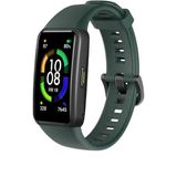 Furenfa Huawei Band 6 ve Honor Band 6 Uyumlu Soft (Yüksek Kalite) Silikon Kordon Kayış - Koyu Yeşil