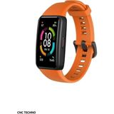 Furenfa Huawei Band 6 ve Honor Band 6 Uyumlu Soft Yüksek Kalite Silikon Kordon Kayış - Turuncu