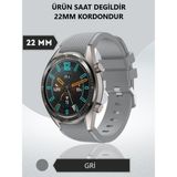 Furenfa Huawei Gt / Gt2 / Gt2 Pro / Gt3 / Gt 3 Pro -Honor Magic Watch 2 46MM -Samsung Gear Watch 46MM Silikon Kordon - Gri