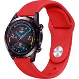 Furenfa Huawei Watch Gt3 Pro (46mm) | Gt 2 Pro Uyumlu (22mm) Silikon Kordon - Kırmızı