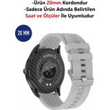 Furenfa Samsung Galaxy Watch 3 (41mm) / Watch 1 (42mm) Uyumlu Yüksek Kalite Kordon - Gri