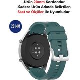 Furenfa Samsung Galaxy Watch 3 (41mm) / Watch 1 (42mm) Uyumlu Yüksek Kalite Kordon - Koyu Yeşil