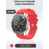 Furenfa Samsung Gear S3 Frontier-Classic / Galaxy Watch 3 (45MM) - Watch 1 (46MM) Çizgi Desenli Kordon - Kırmızı