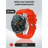 Furenfa Samsung Gear S3 Frontier-Classic / Galaxy Watch 3 (45MM) - Watch 1 (46MM) Çizgi Desenli Kordon - Koyu Turuncu