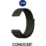 Furenfa Samsung Gear S3 Frontier-Classic/ Samsung Galaxy Watch 3 (45MM)- Watch 1 (46MM) Hasır Dokuma Kordon - Asker Yeşili