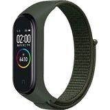 Furenfa Xiaomi Mi Band 5/6/7 Uyumlu Spor Dokuma Akıllı Bileklik Kordon Kayış - Haki
