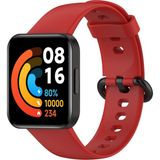 Furenfa Xiaomi Mi Watch Lite Kordon Akıllı Saat Bileklik Kordonu Silikon Kayış Kordon - Kırmızı