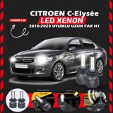 Furens Citroen C-Elysee 2010-2023 Uzun Far Uyumlu Şimşek Etkili LED Xenon Premium Series H1 - Beyaz