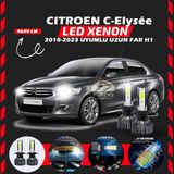 Furens Citroen C-Elysee 2010-2023 Uzun Far Uyumlu Şimşek Etkili LED Xenon Pro Series H1