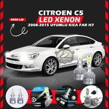 Furens Citroen C5 2008-2015 Kısa Far Uyumlu Şimşek Etkili LED Xenon Performance Series H7