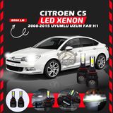 Furens Citroen C5 2008-2015 Uzun Far Uyumlu Şimşek Etkili LED Xenon Light Series H1 - Beyaz
