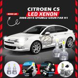 Furens Citroen C5 2008-2015 Uzun Far Uyumlu Şimşek Etkili LED Xenon Performance Series H1