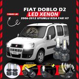 Furens Fiat Doblo D2 2006-2012 Kısa Far Uyumlu Şimşek Etkili LED Xenon Premium Series H7 - Beyaz