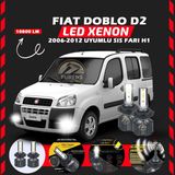 Furens Fiat Doblo D2 2006-2012 Sis Farı Uyumlu Şimşek Etkili LED Xenon Premium Series H1 - Beyaz