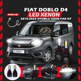 Furens Fiat Doblo D4 2015-2023 Uzun Far Uyumlu Şimşek Etkili LED Xenon Light Series H7 - Beyaz