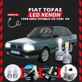 Furens Fiat Tofaş Sis Farı Uyumlu Şimşek Etkili Led Xenon Performance Series H3 - 1 - Beyaz