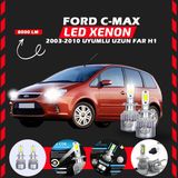 Furens Ford C-Max 2003-2010 Uzun Far Uyumlu Şimşek Etkili Led Xenon Performance Series H1 - Beyaz