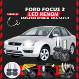 Furens Ford Focus 2 2005-2008 Kısa Far Uyumlu Şimşek Etkili Led Xenon Premium Series H7 - 1 - Beyaz