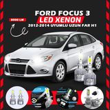 Furens Ford Focus 3 2012-2014 Uzun Far Uyumlu Şimşek Etkili Led Xenon Performance Series H1 - Beyaz