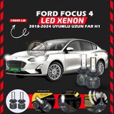Furens Ford Focus 4 2018-2024 Uzun Far Uyumlu Şimşek Etkili Led Xenon Premium Series H1 - Beyaz