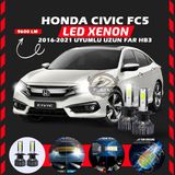 Furens Honda Civic Fc5 2016-2021 Uzun Far Uyumlu Şimşek Etkili LED Xenon Pro Series Hb3 - Beyaz