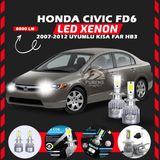 Furens Honda Civic Fd6 2007-2012 Kısa Far Uyumlu Şimşek Etkili LED Xenon Performance Series Hb3 - Beyaz