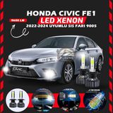 Furens Honda Civic Fe1 2022-2024 Sis Farı Uyumlu Şimşek Etkili LED Xenon Pro Series H9005 - Beyaz
