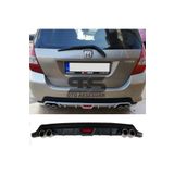 Furens Honda Jazz Difüzör Arka Tampon Eki 4 Egzoz Çıkışlı Siyah Tip