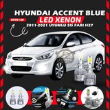 Furens Hyundai Accent Blue 2011-2021 Sis Farı Uyumlu Şimşek Etkili LED Xenon Performance Series H27 - Beyaz