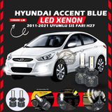 Furens Hyundai Accent Blue 2011-2021 Sis Farı Uyumlu Şimşek Etkili LED Xenon Premium Series H27 - Beyaz