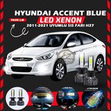 Furens Hyundai Accent Blue 2011-2021 Sis Farı Uyumlu Şimşek Etkili LED Xenon Pro Series H27 - Beyaz