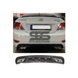 Furens Hyundai Accent Blue Difüzör Arka Tampon Eki 2 Egzoz Çıkışlı Siyah