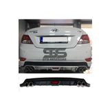 Furens Hyundai Accent Blue Difüzör Arka Tampon Eki 4 Egzoz Çıkışlı Siyah Tip