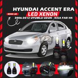 Furens Hyundai Accent Era 2006-2012 Uzun-Kısa Far Uyumlu Şimşek Etkili LED Xenon Light Series H4 - Beyaz