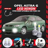 Furens Opel Astra G 1998-2009 Sis Farı Uyumlu Şimşek Etkili LED Xenon Performance Series H3 - Beyaz