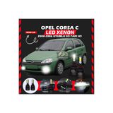 Furens Opel Corsa C 2000-2006 Sis Farı Uyumlu Şimşek Etkili Led Xenon Light Series H3