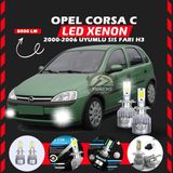 Furens Opel Corsa C 2000-2006 Sis Farı Uyumlu Şimşek Etkili LED Xenon Performance Series H3 - 1 - Beyaz