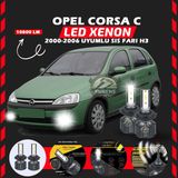 Furens Opel Corsa C 2000-2006 Sis Farı Uyumlu Şimşek Etkili LED Xenon Premium Series H3 - 1 - Beyaz