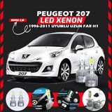Furens Peugeot 207 1996-2011 Uzun Far Uyumlu Şimşek Etkili LED Xenon Performance Series H1 - Beyaz