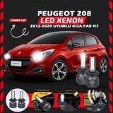 Furens Peugeot 208 2012-2020 Kısa Far Uyumlu Şimşek Etkili LED Xenon Premium Series H7 - Beyaz